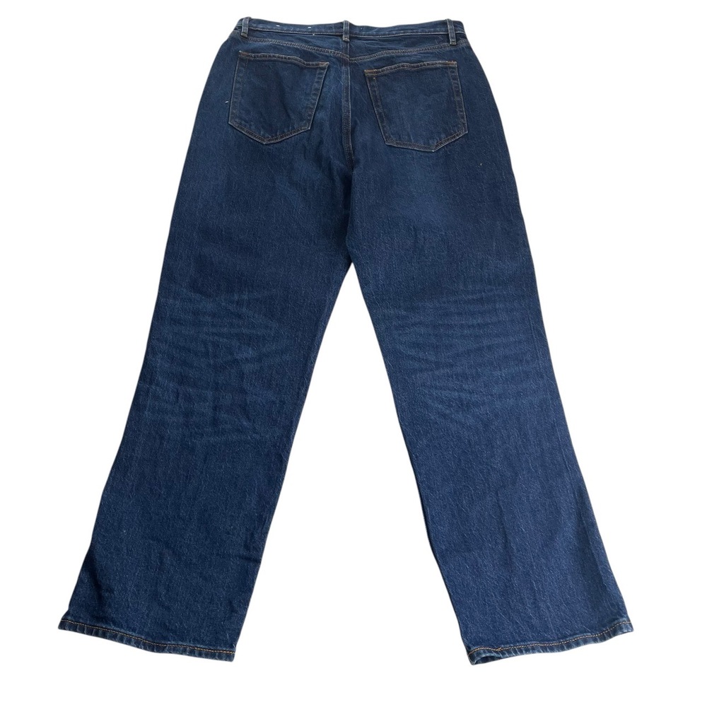 LOFT Dark Wash Straight Leg Jeans With Front Seam Size 28 6 - Picture 2 of 11